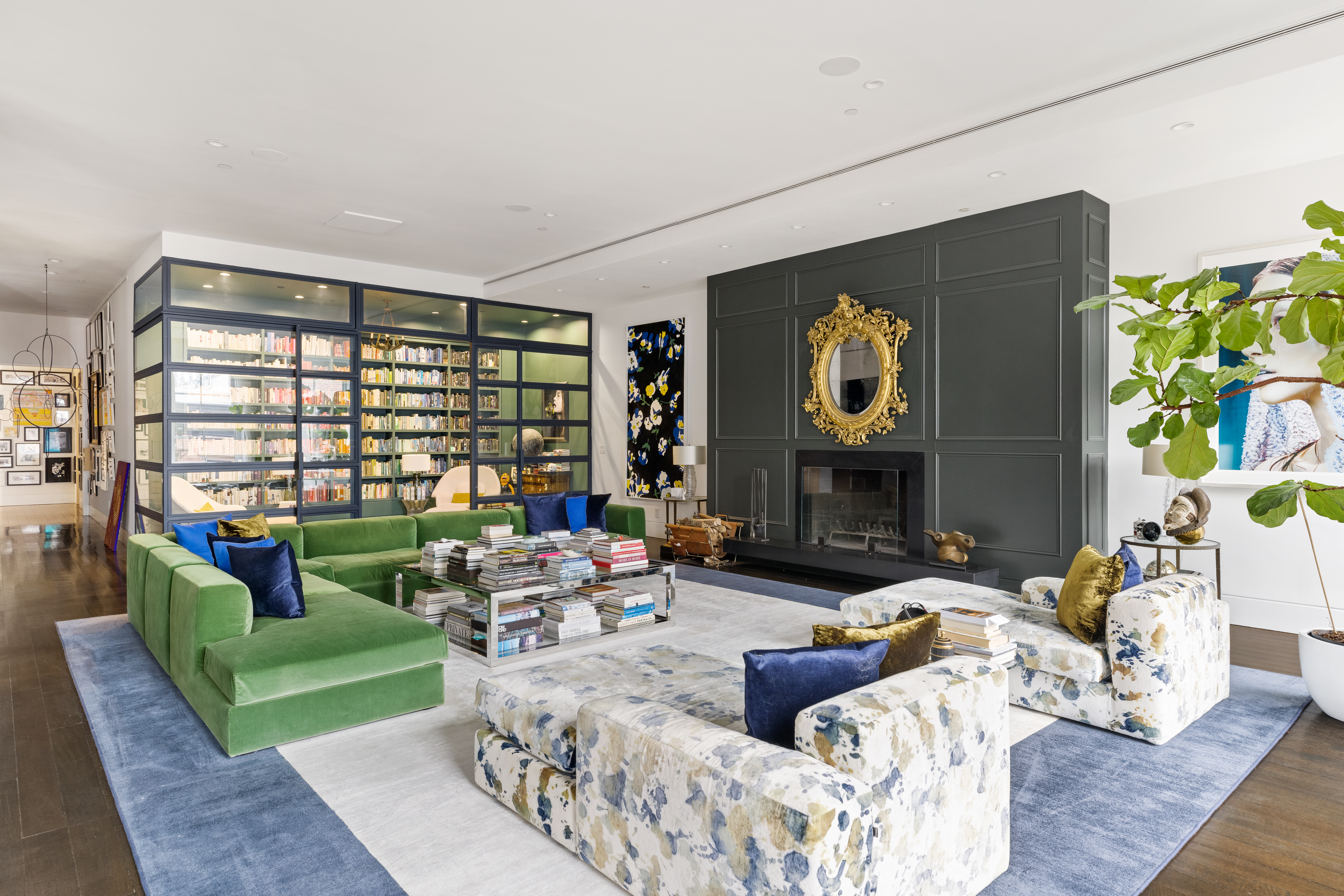30 Crosby Street, Unit 5B Manhattan, NY 10013 - Photo 3 of 19 a living room with furniture and a large window