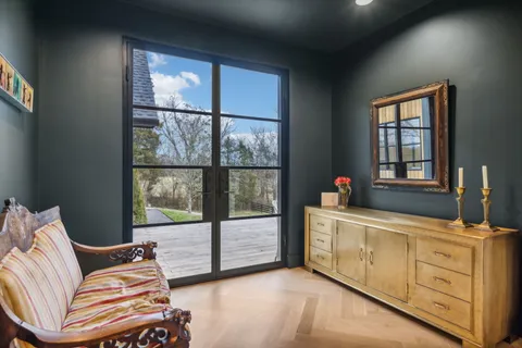 a living room with furniture and window