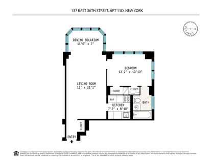 $624,900 | 137 East 36th Street, Unit 11D | Murray Hill