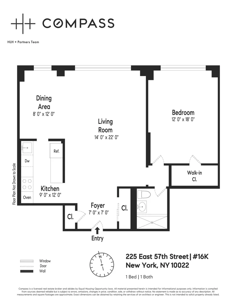 $900,000 | 225 East 57th Street, Unit 16K | Midtown East
