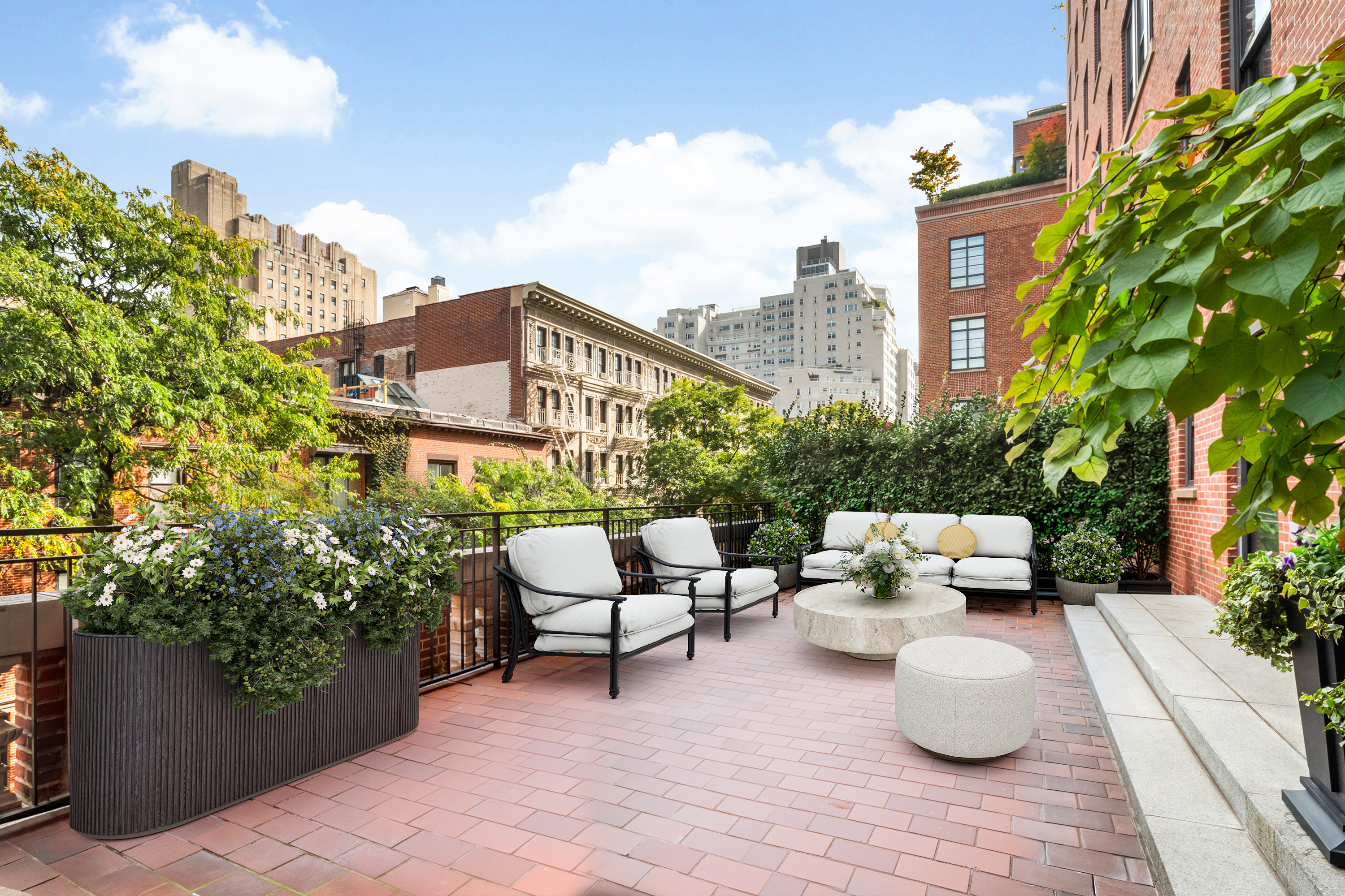 150 West 12th Street, Unit 3W Manhattan, NY 10011 - Photo 4 of 27 a swimming pool with outdoor seating and plants