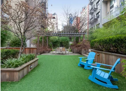 a view of a building and outdoor space