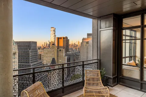 a view of balcony with city view