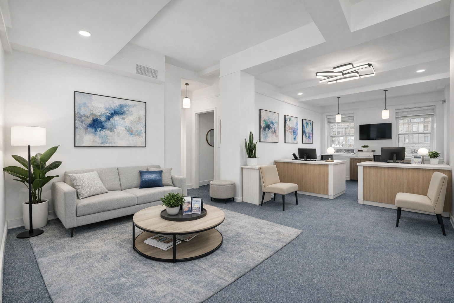 162 East 80th Street, Unit 1B Manhattan, NY 10075 - Photo 1 of 10 a living room with furniture and view of kitchen