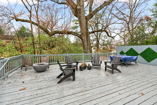 a view of a terrace with furniture