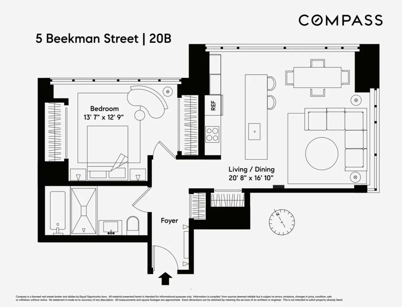 $1,495,000 | 5 Beekman Street, Unit 20B | Financial District
