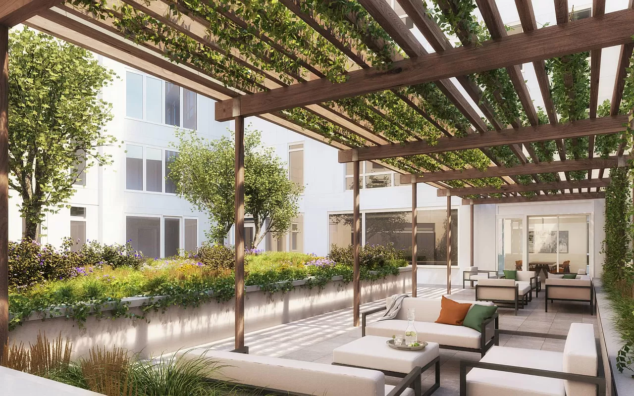 285 West 110th Street, Unit 4B Manhattan, NY 10026 - Photo 12 of 14 a patio with yard table and chairs