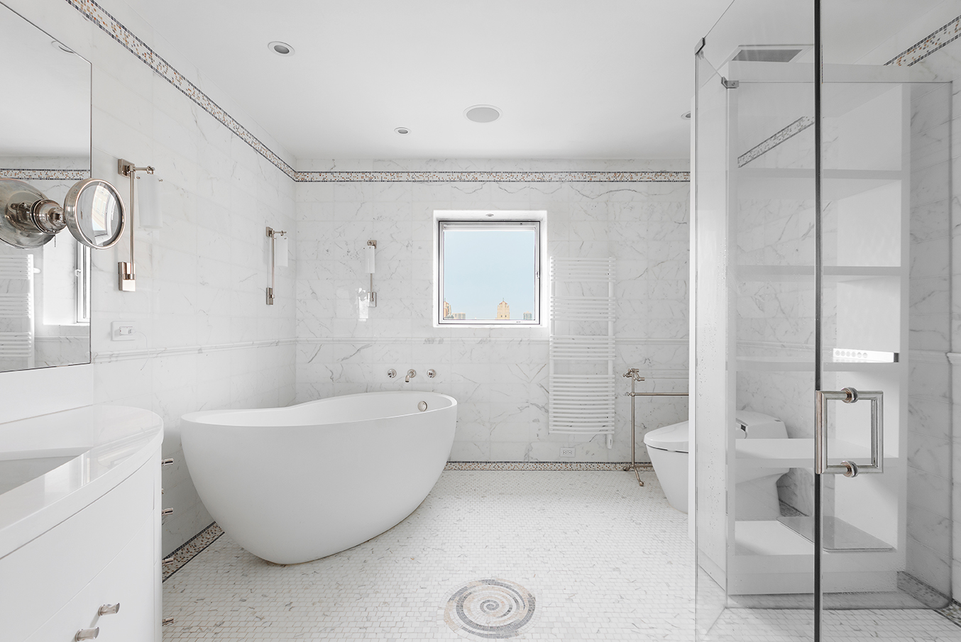 2373 Broadway, Unit PH1 Manhattan, NY 10024 - Photo 20 of 28 a bathroom with a tub and shower