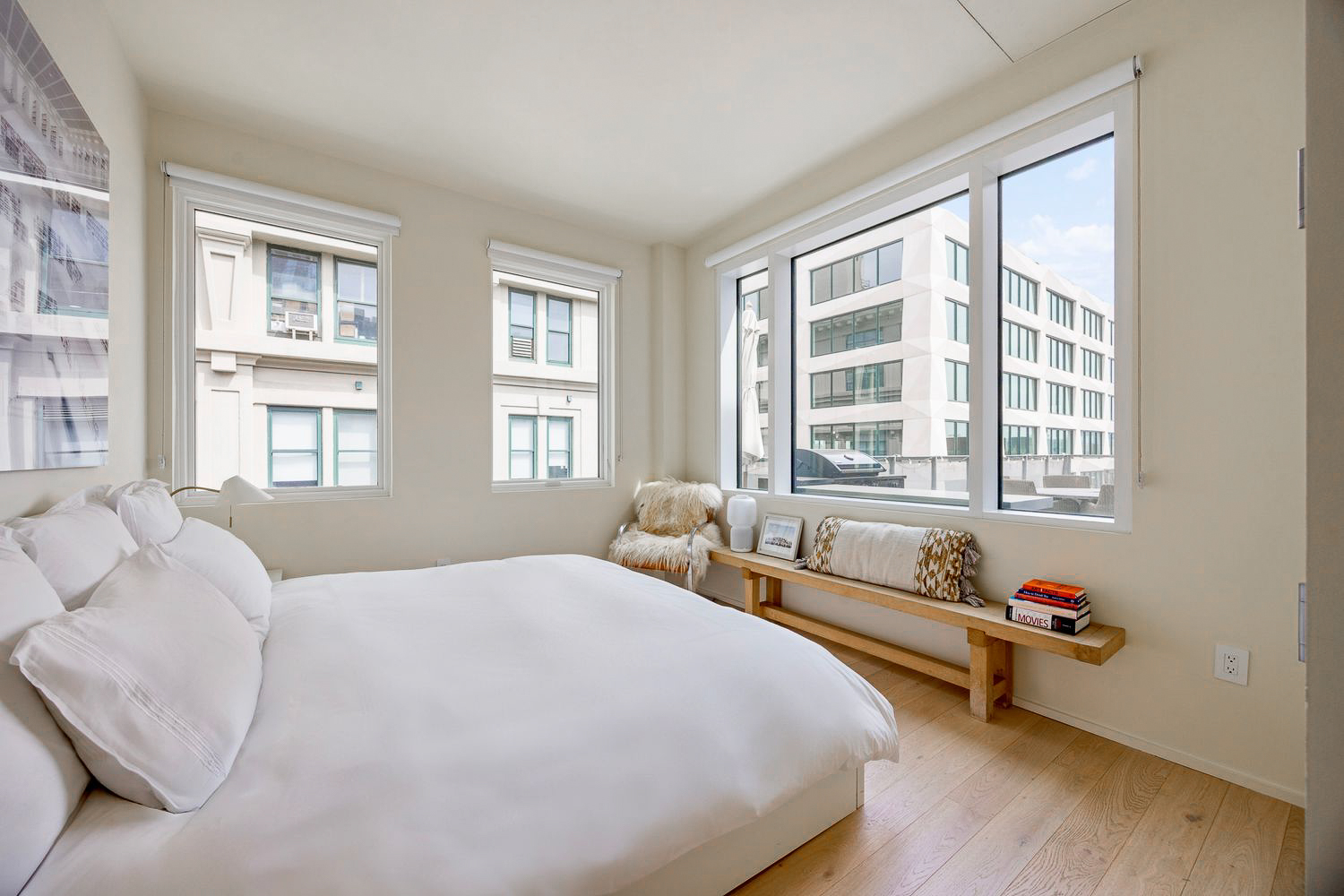 168 Plymouth Street, Unit PHC Brooklyn, NY 11201 - Photo 12 of 19 a bedroom with bed couch and next to a window