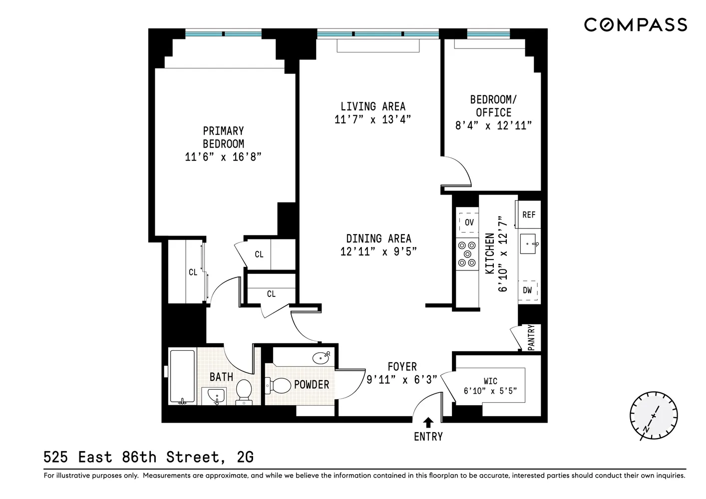 $895,000 | 525 East 86th Street, Unit 2G | Upper East Side
