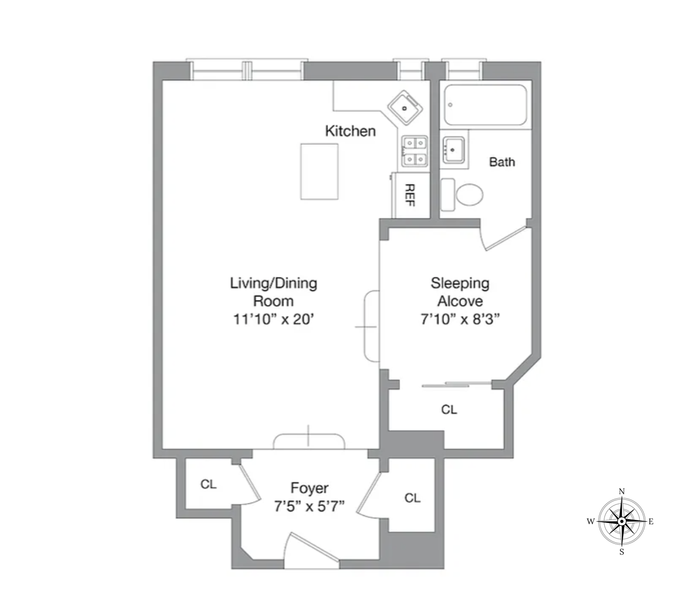 225 West 25th Street, Unit 4B Manhattan, NY 10001 - Photo 6 of 6 a picture of a bench in front of a wall