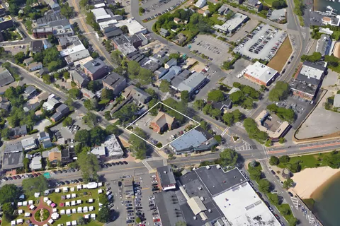 an aerial view of a city