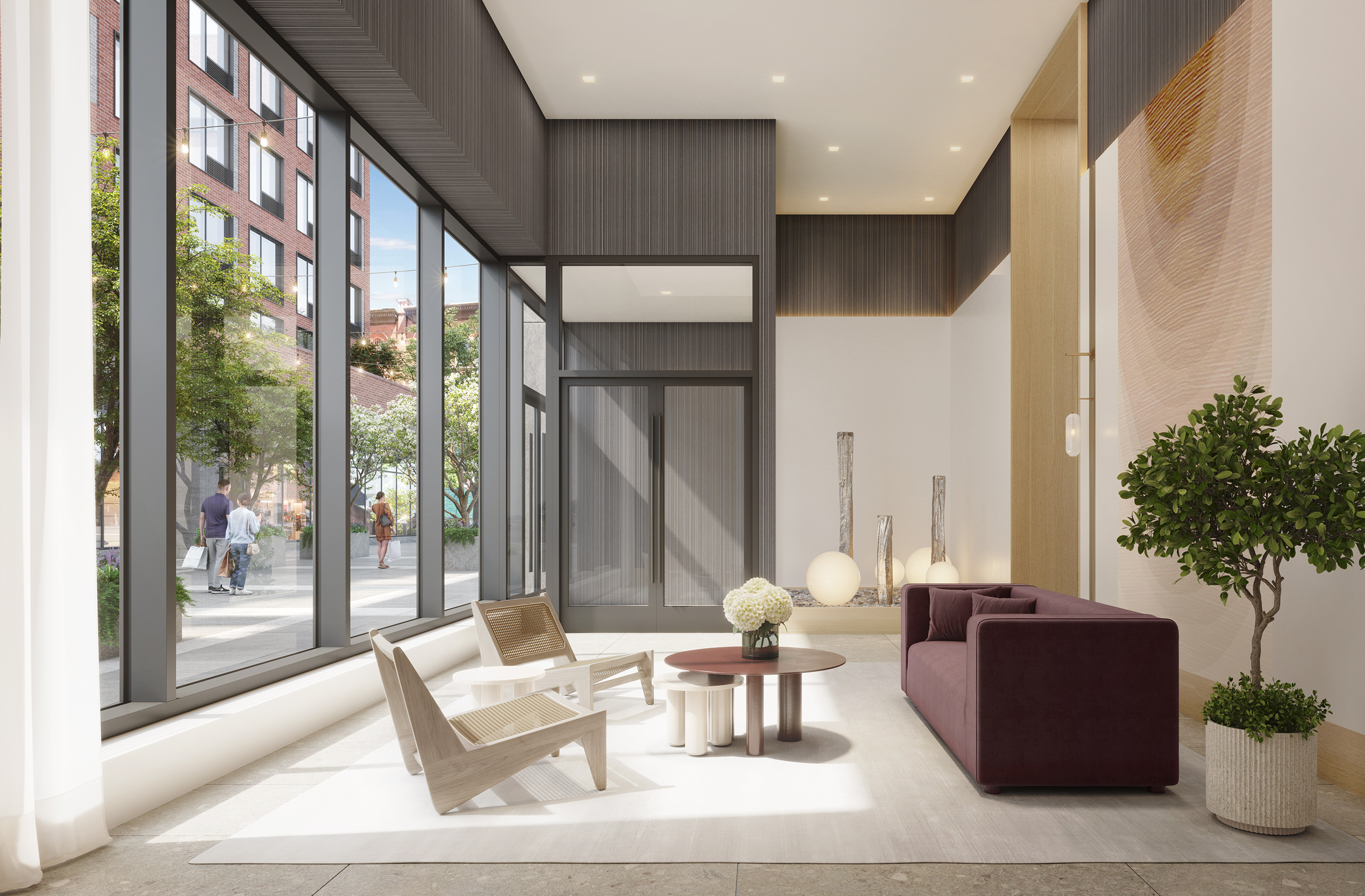 50 Paseo Place, Unit PH5 Brooklyn, NY 11217 - Photo 5 of 8 a living room with furniture and large windows