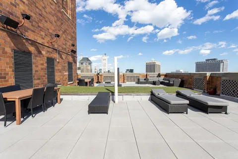 a view of a lake and mountain