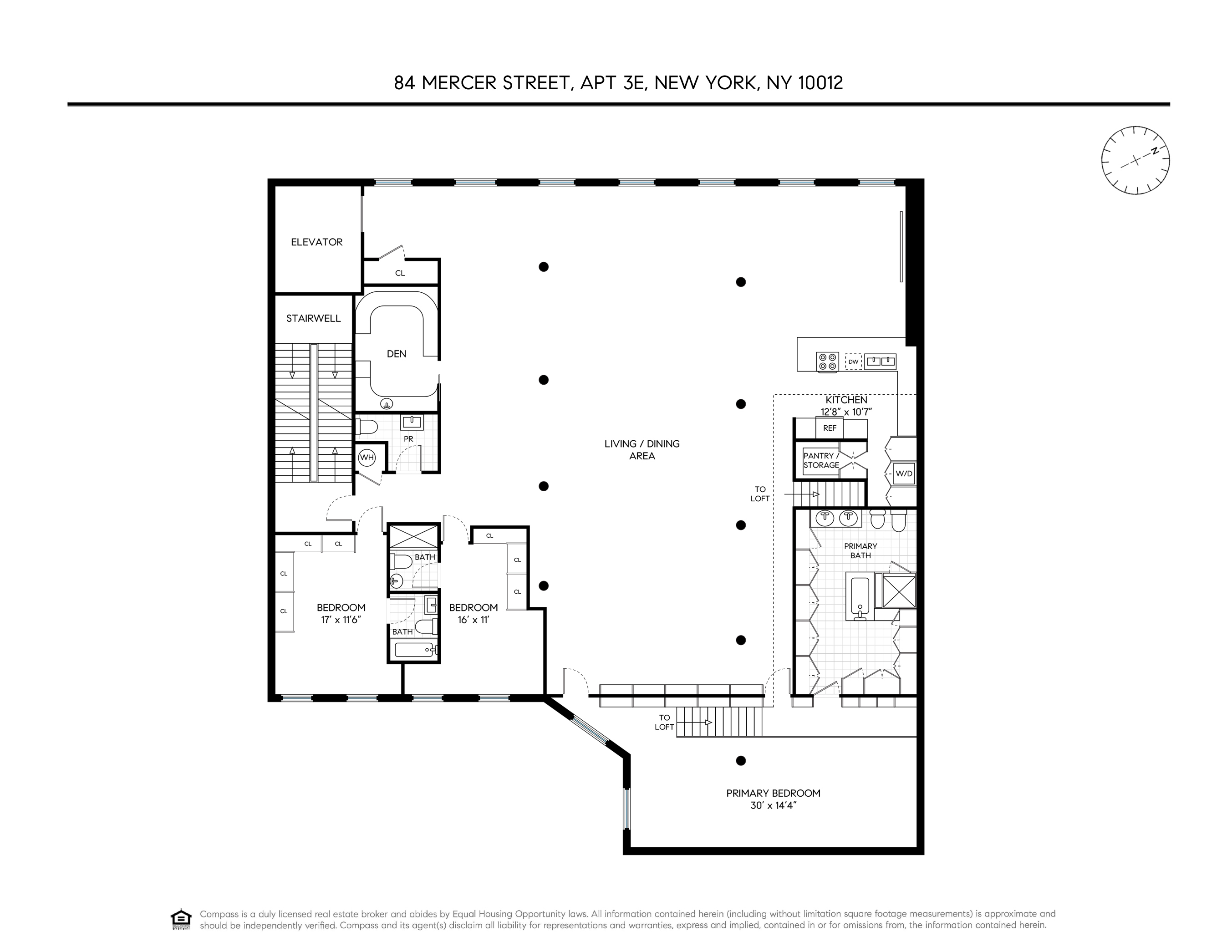84 Mercer Street, Unit 3E Manhattan, NY 10012 - Photo 19 of 19 a picture of a floor plan