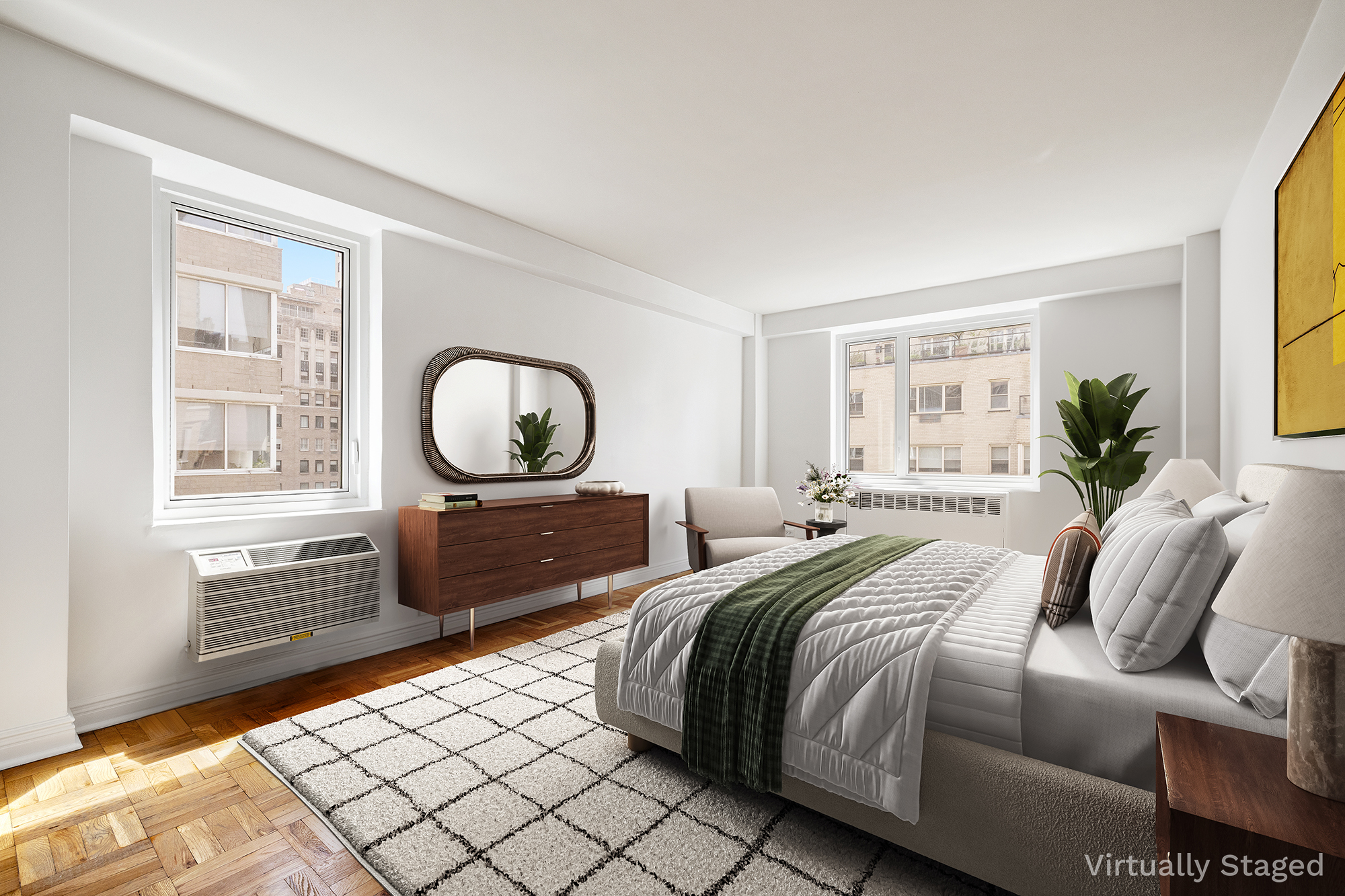 411 East 53rd Street, Unit 12D Manhattan, NY 10022 - Photo 7 of 15 a bedroom with a bed and a window