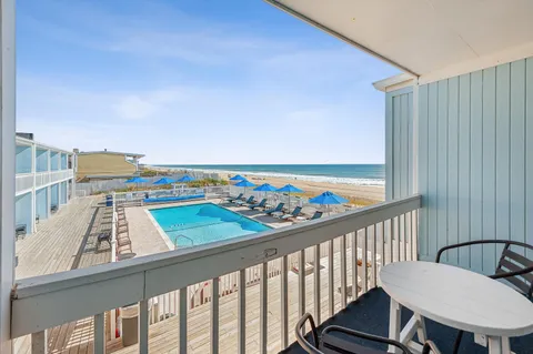 a view of a city from a balcony