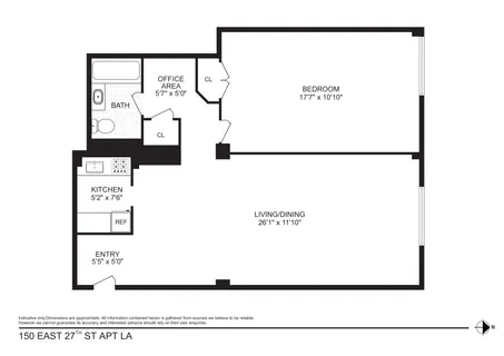$500,000 | 150 East 27th Street, Unit LA | Kips Bay