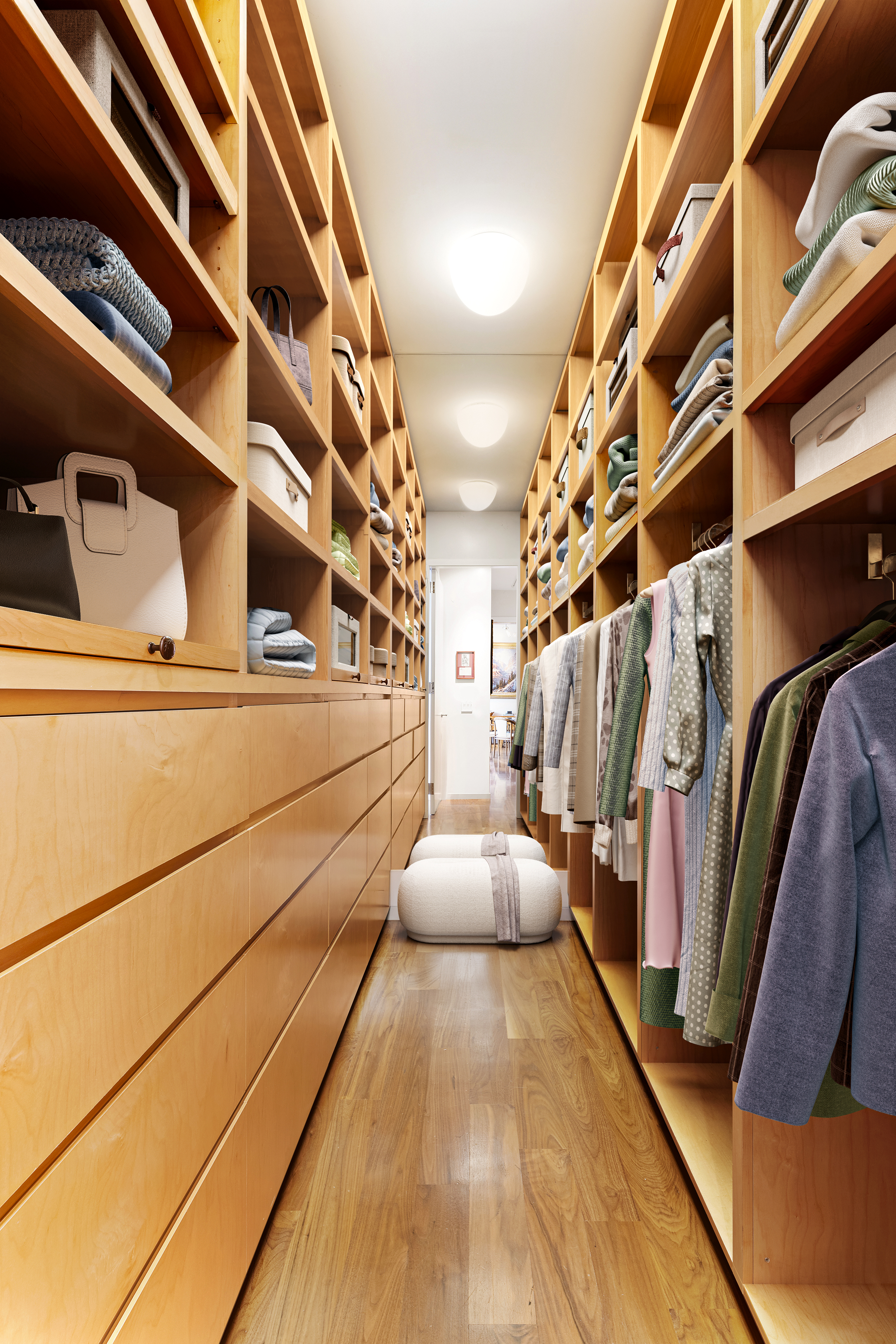 175 East Broadway, Unit 8A Manhattan, NY 10002 - Photo 8 of 11 a view of walk in closet with clothes and shoes