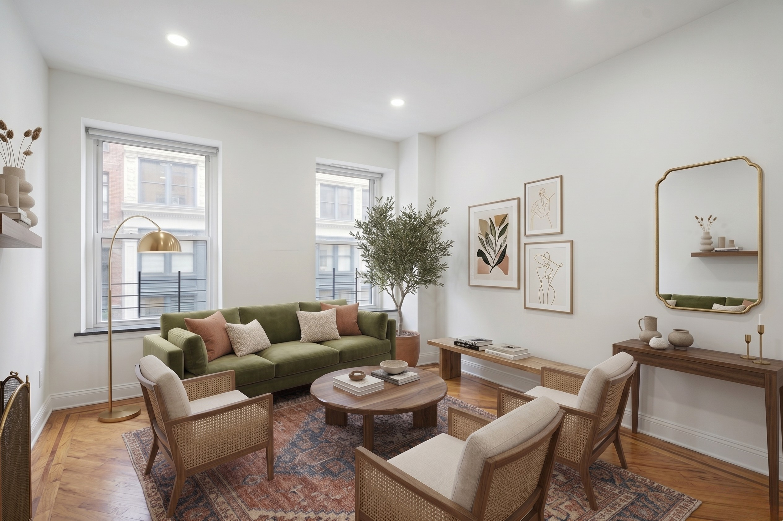 36 West 35th Street, Unit 2A Manhattan, NY 10001 - Photo 2 of 11 a living room with furniture and wooden floor
