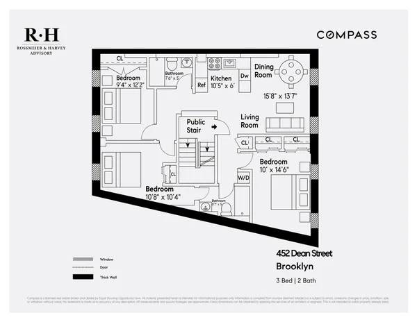 $7,646 | 452 Dean Street, Unit 2 | Park Slope