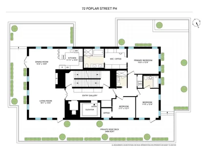 $5,350,000 | 72 Poplar Street, Unit PH | Brooklyn Heights