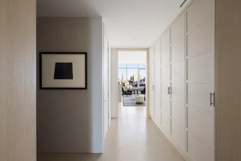 a view of a livingroom with wooden floor