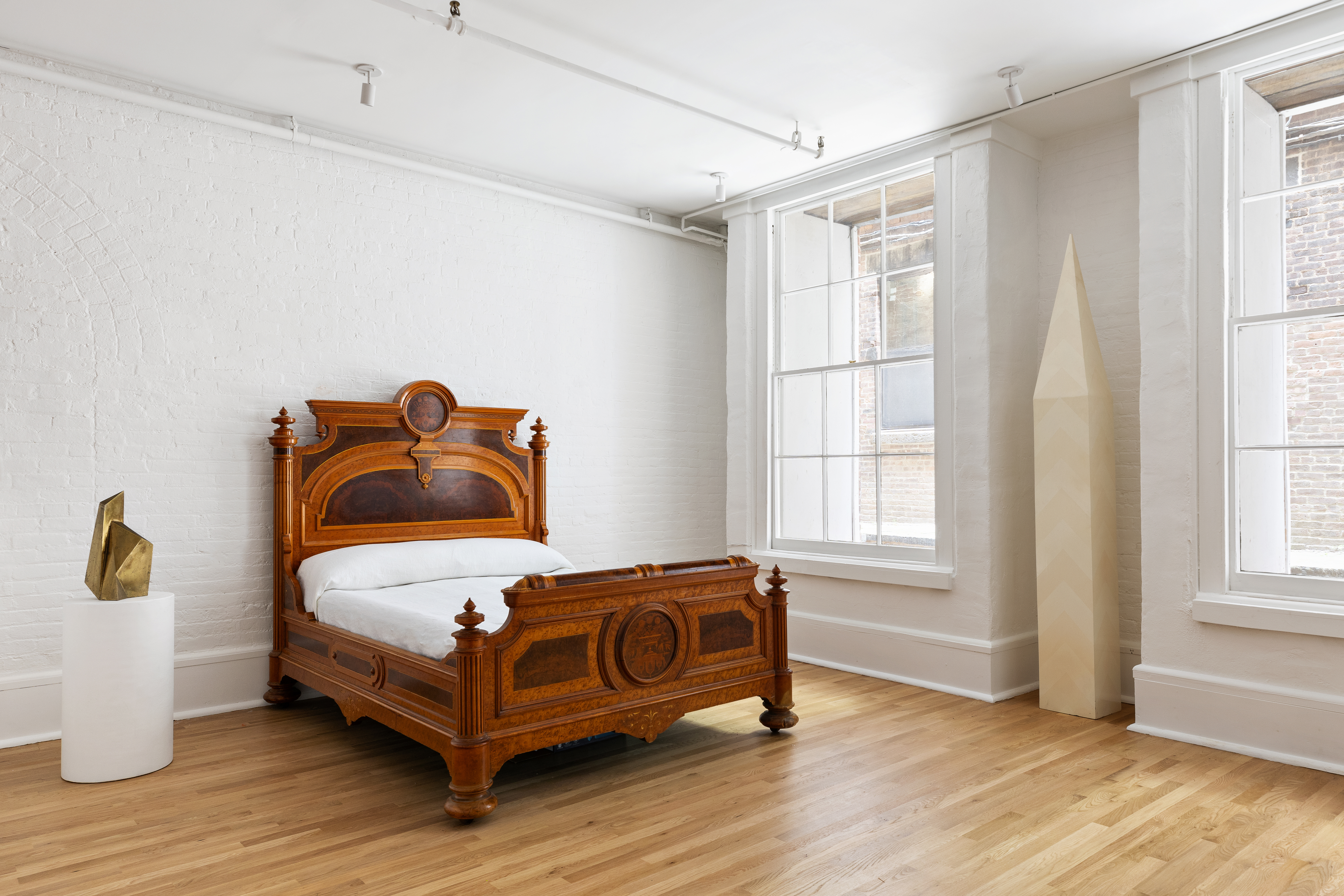 144 Franklin Street, Unit B Manhattan, NY 10013 - Photo 6 of 14 a bedroom with a bed and window