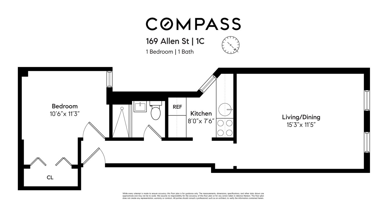 $549,000 | 169 Allen Street, Unit 1C | Lower East Side