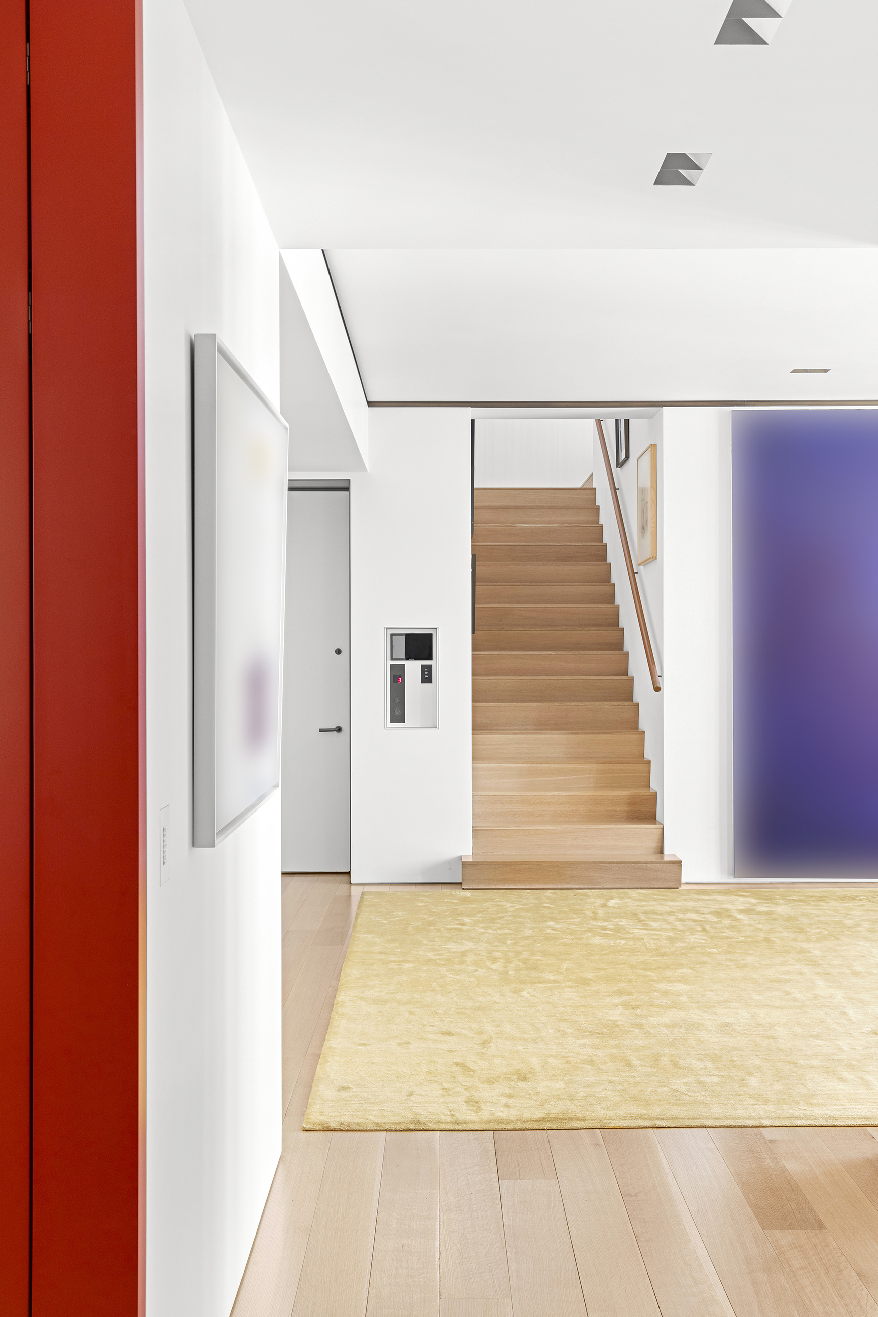 27 Wooster Street, Unit PH Manhattan, NY 10013 - Photo 17 of 34 a view of a hallway with wooden floor and staircase