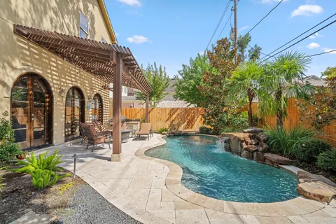a view of a house with a patio
