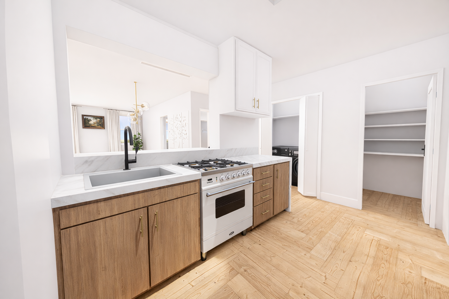 21 Monroe Place, Unit 5FR Brooklyn, NY 11201 - Photo 5 of 16 a kitchen with a sink stove and cabinets