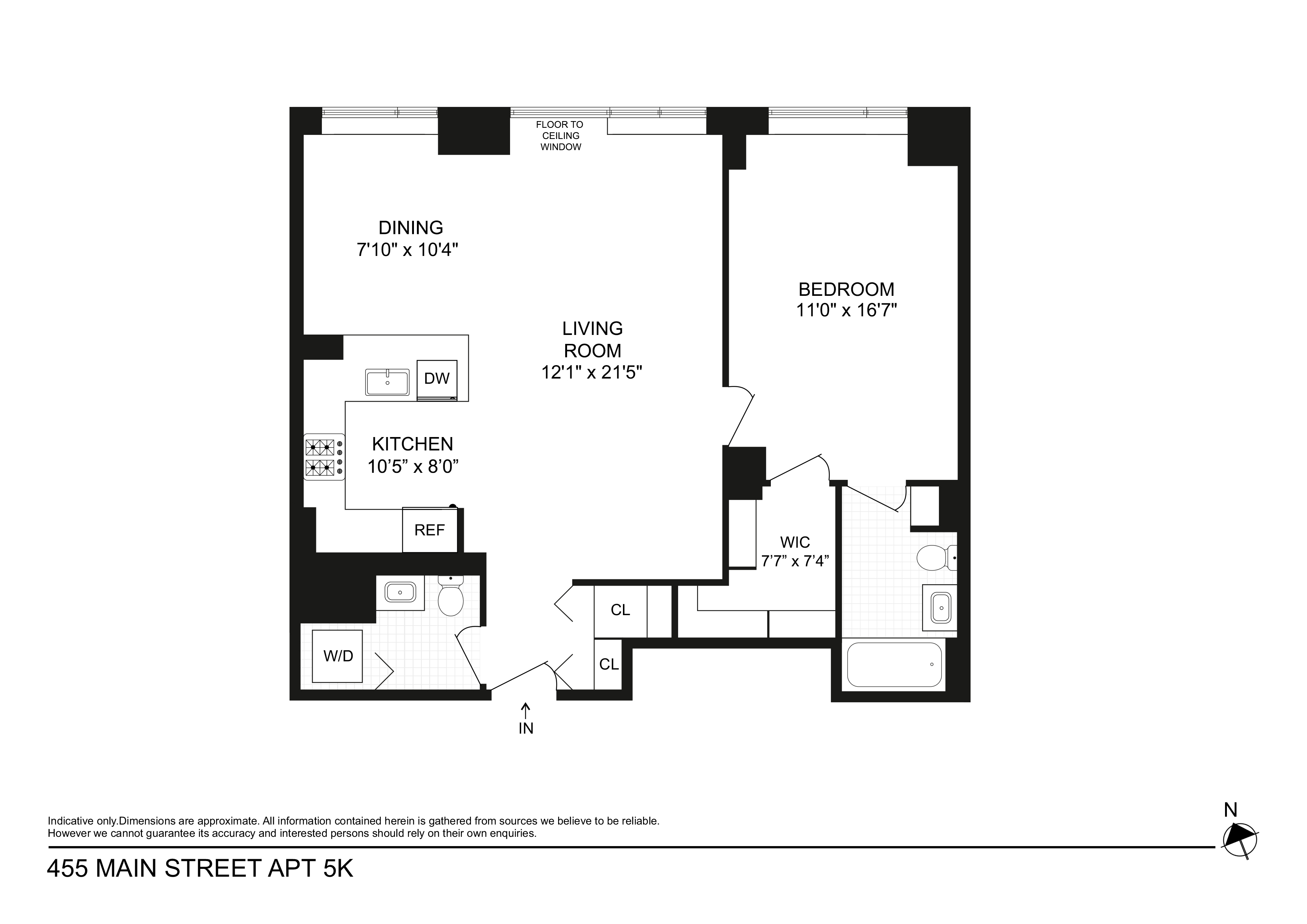 455 Main Street, Unit 5K Manhattan, NY 10044 - Photo 12 of 12 a picture of a wall with a white wall and a painting