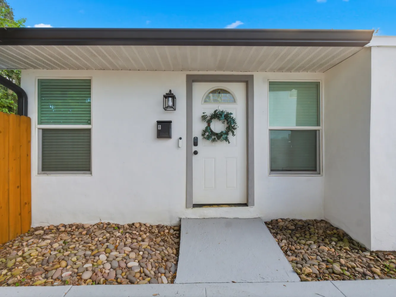 a view of front door