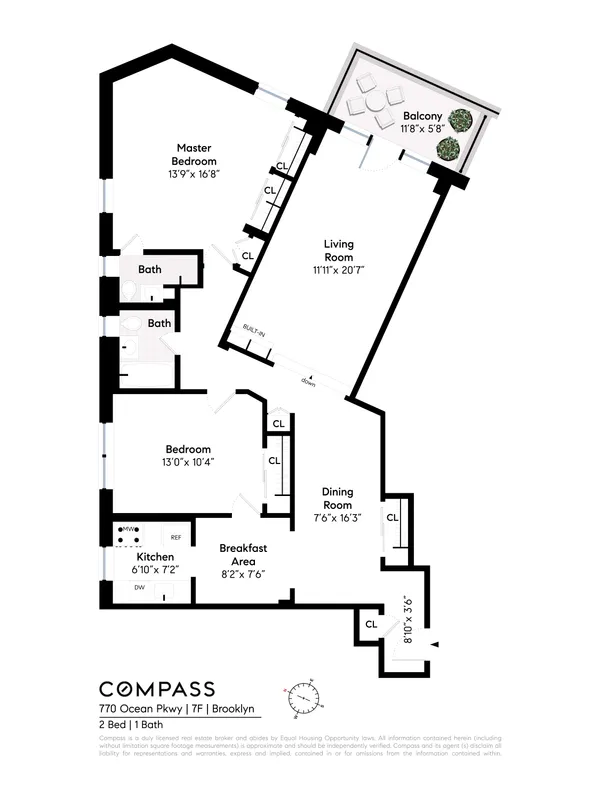 $525,000 | 770 Ocean Parkway, Unit 6F | Midwood