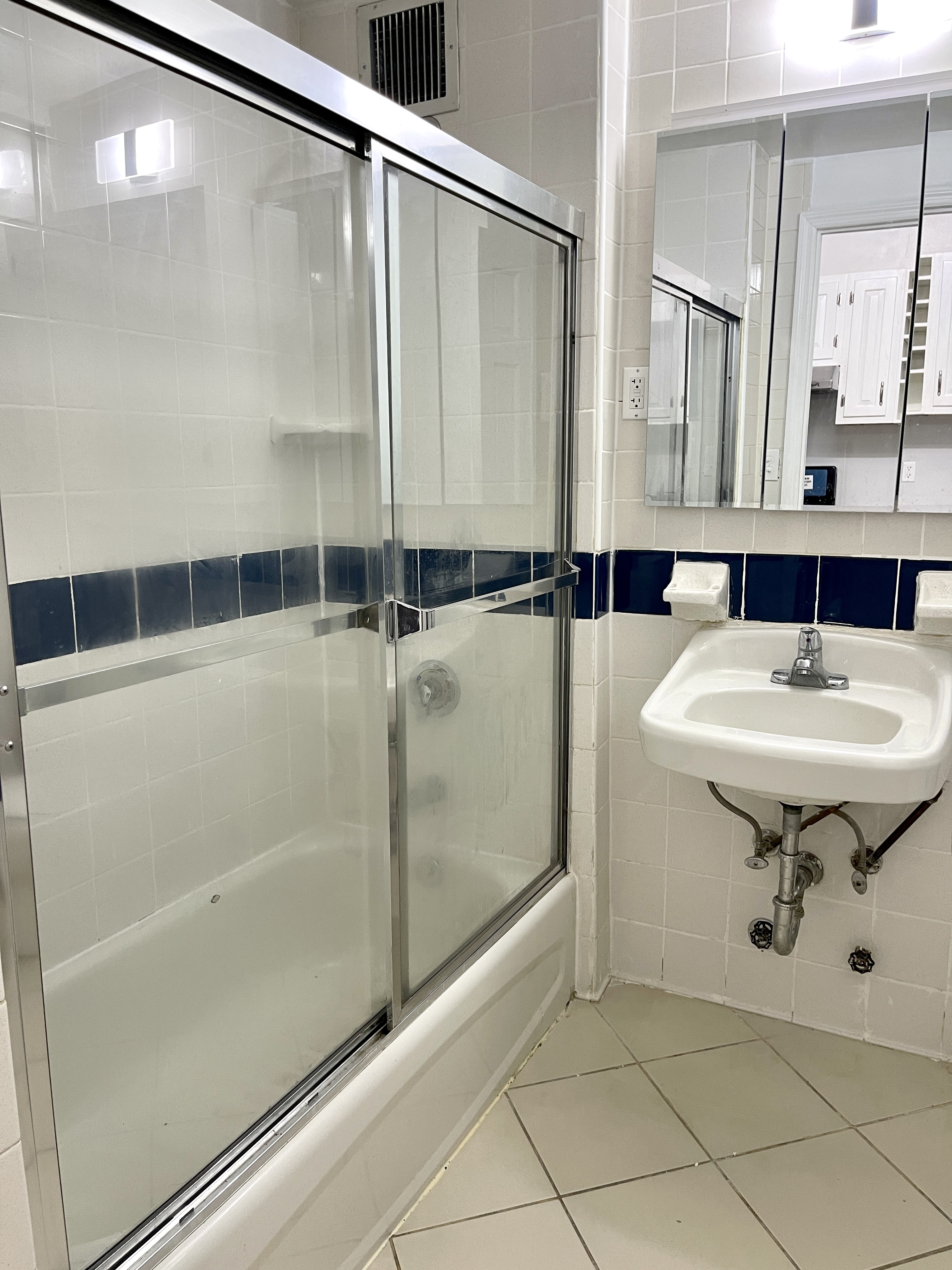 148A Madison Street, Unit 4 Manhattan, NY 10002 - Photo 10 of 13 a bathroom with a sink and a mirror