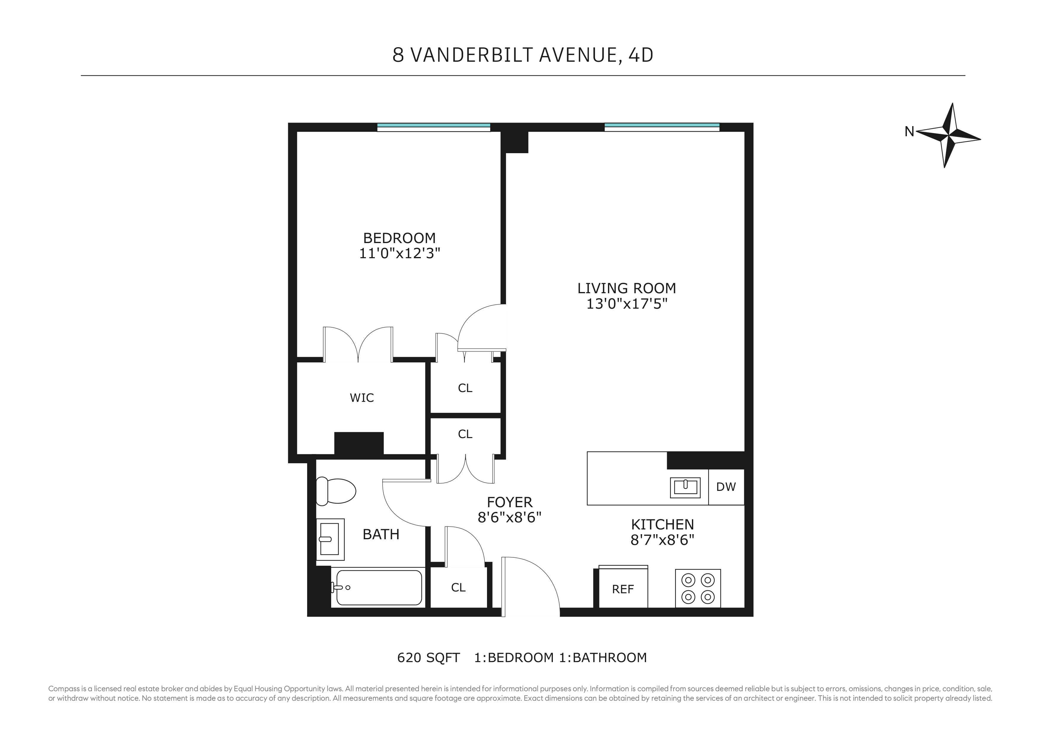 8 Vanderbilt Avenue, Unit 4D Brooklyn, NY 11205 - Photo 8 of 8 a picture of a floor plan