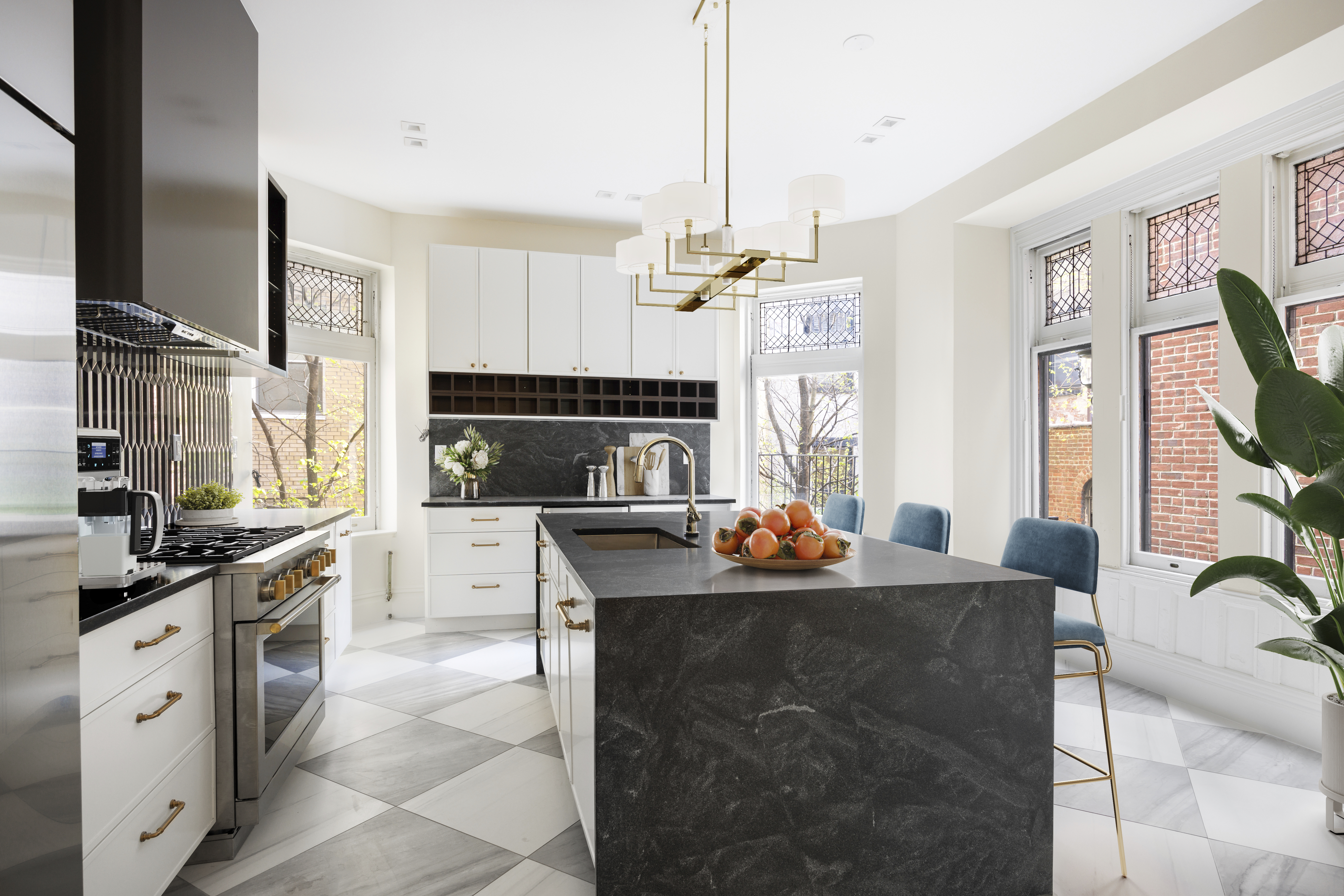 32 Prospect Park West Brooklyn, NY 11215 - Photo 6 of 21 a kitchen with stainless steel appliances granite countertop a sink stove and refrigerator
