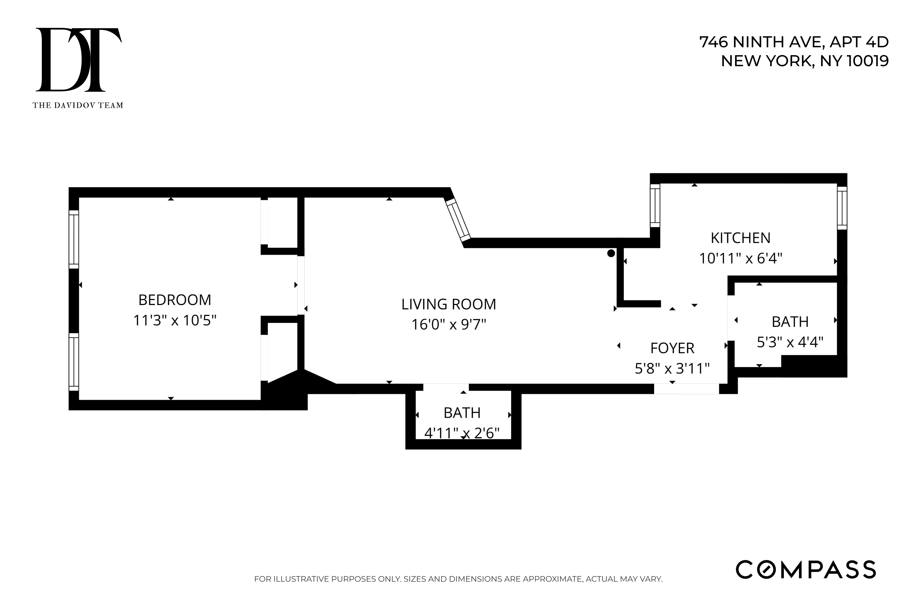 746 9th Avenue, Unit 4DF Manhattan, NY 10019 - Photo 13 of 13 a picture of a bench in a white building
