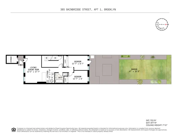 $3,600 | 365 Bainbridge Street, Unit 1 | Bedford-Stuyvesant