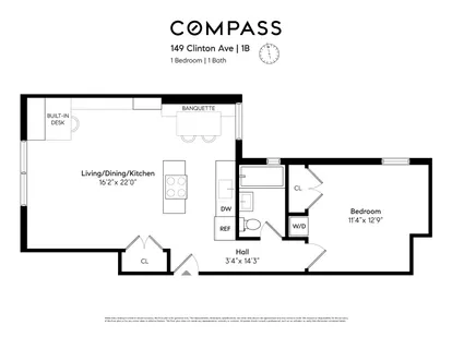 $599,000 | 149 Clinton Avenue, Unit 1B | Clinton Hill
