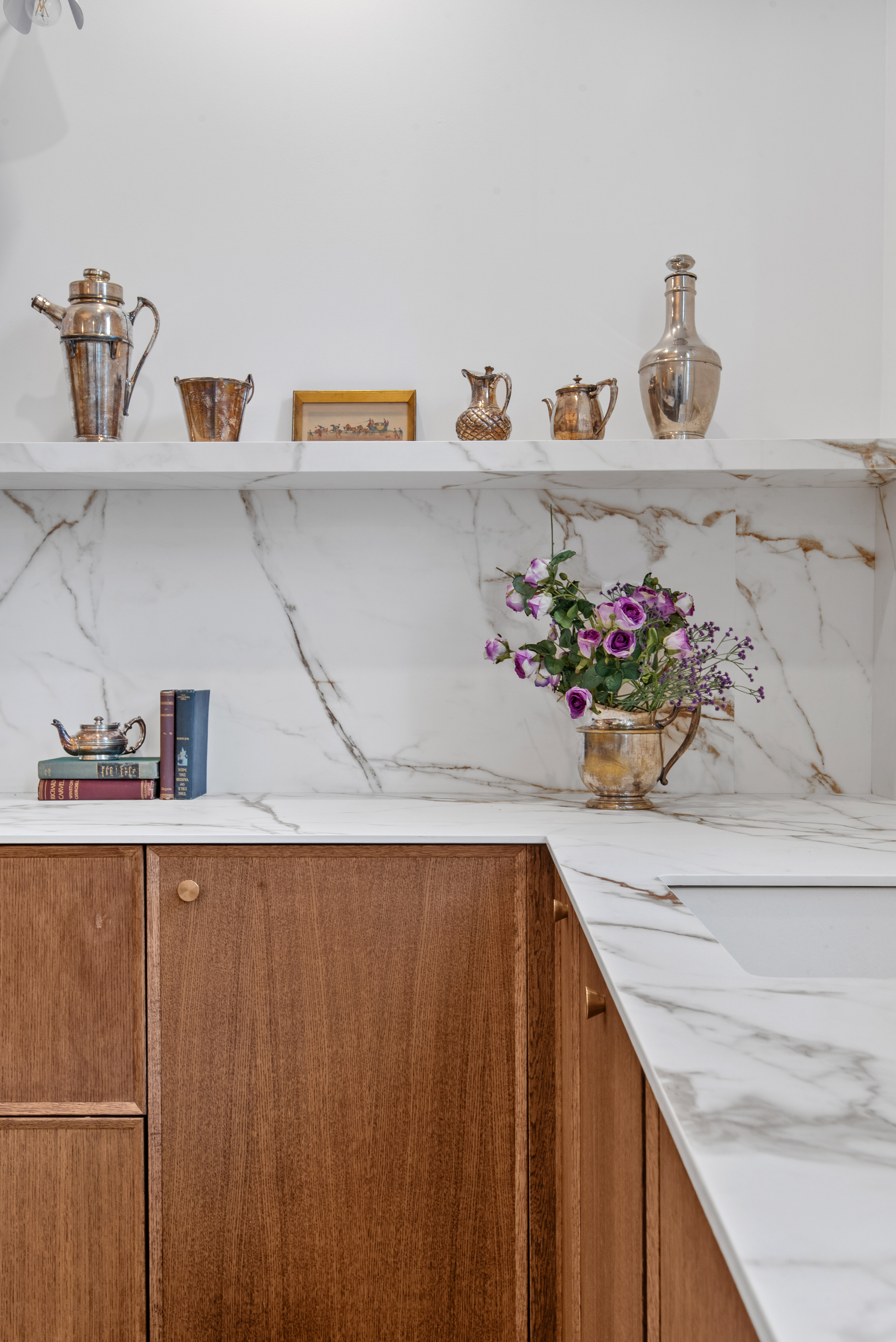 30 Weirfield Street Brooklyn, NY 11221 - Photo 8 of 29 a view of cabinets with wooden floor and shelf