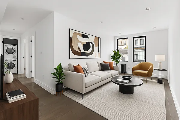 20 Avenue A, Unit 3AB Manhattan, NY 10009 - Photo 1 of 13 a living room with furniture and wooden floor