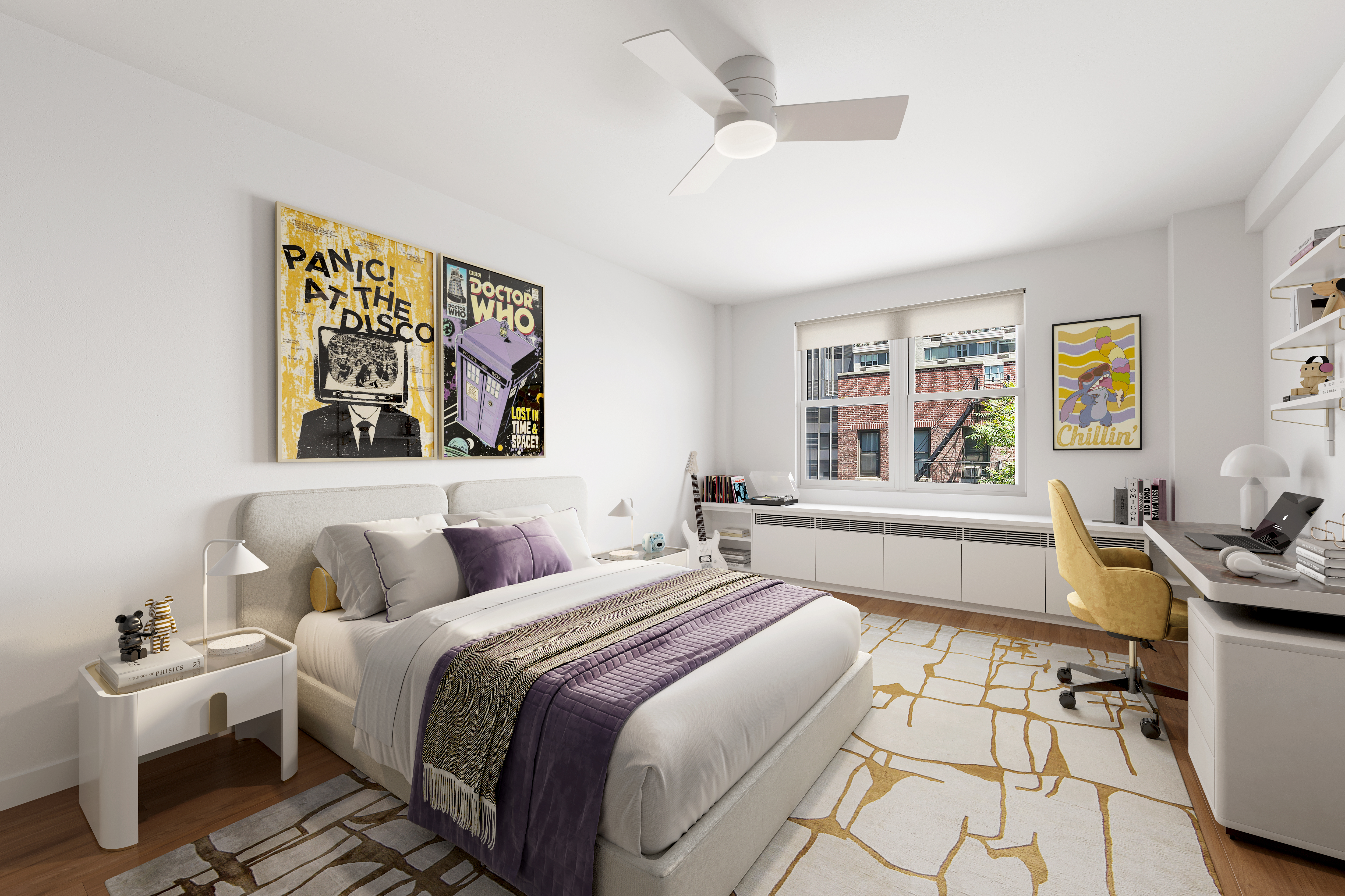 221 East 50th Street, Unit 6D/7D Manhattan, NY 10022 - Photo 13 of 19 a bedroom with a bed and a window