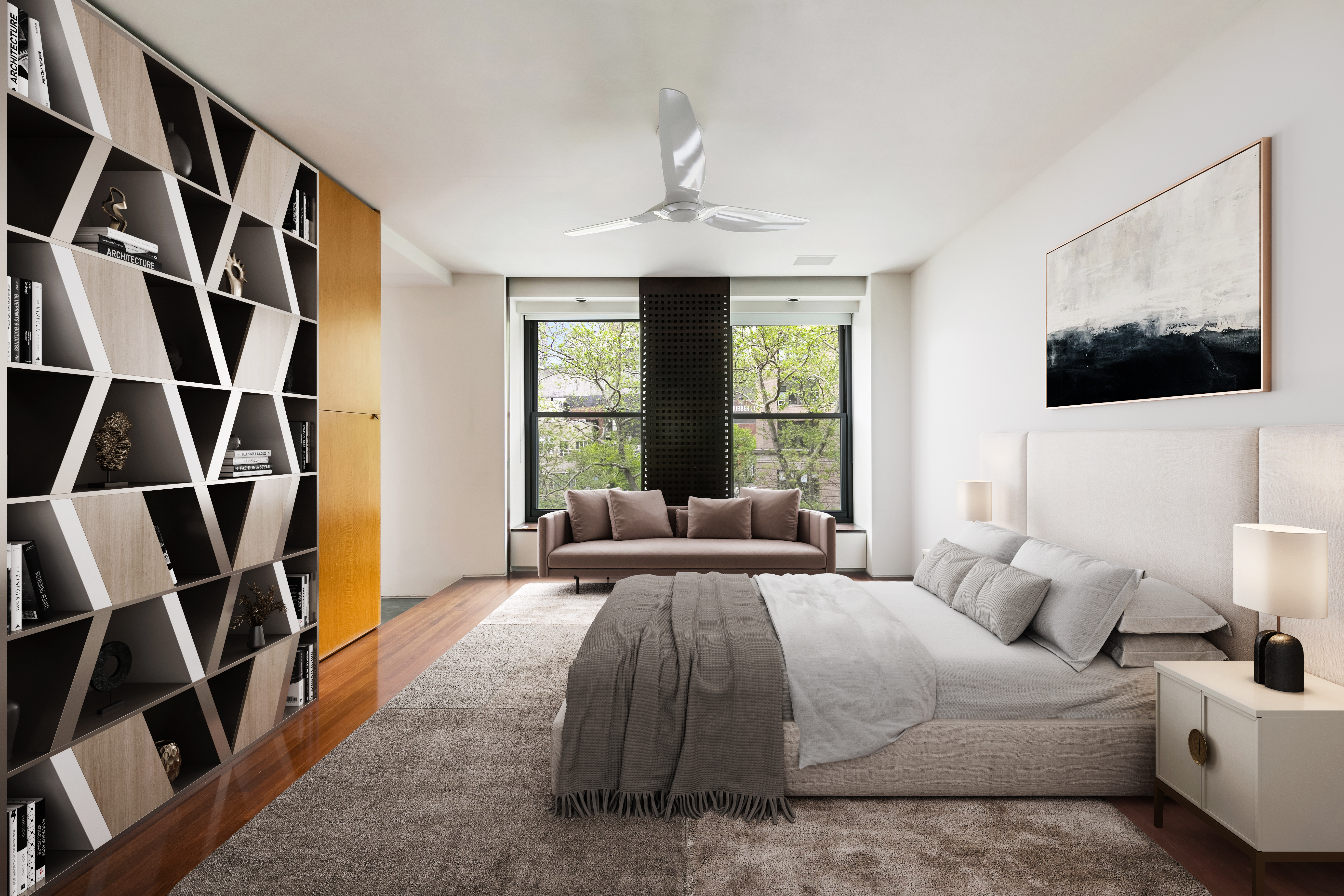 260 West Broadway, Unit 2/3B Manhattan, NY 10013 - Photo 14 of 21 a living room with furniture and a flat screen tv