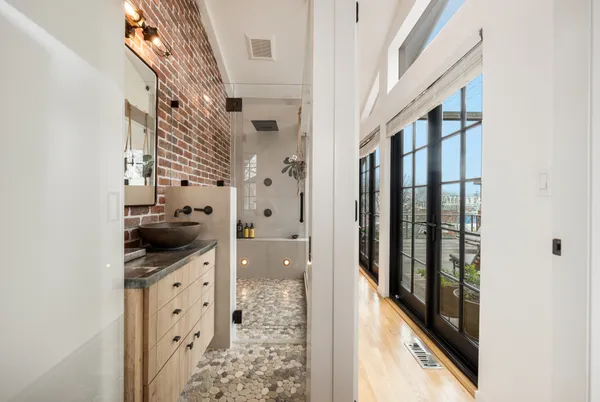 a view of a living room and a window
