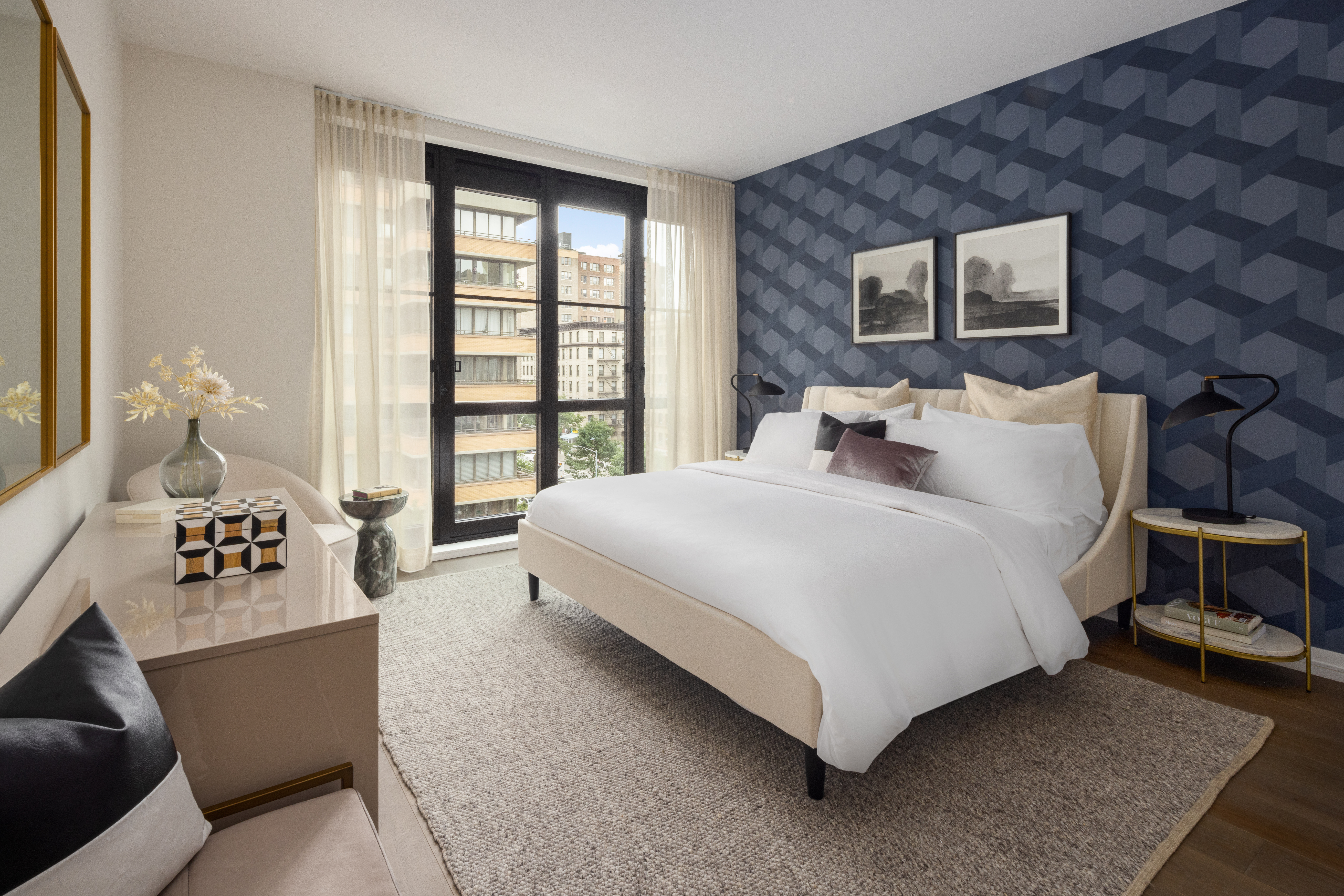 250 West 96th Street, Unit 8B Manhattan, NY 10025 - Photo 5 of 25 a bedroom with a bed mirror and window