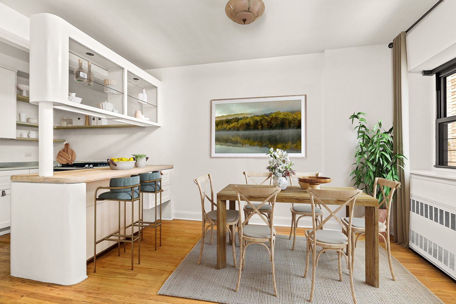 689 Fort Washington Avenue, Unit 1AA Manhattan, NY 10040 - Photo 3 of 13 a view of a dining room with furniture and wooden floor