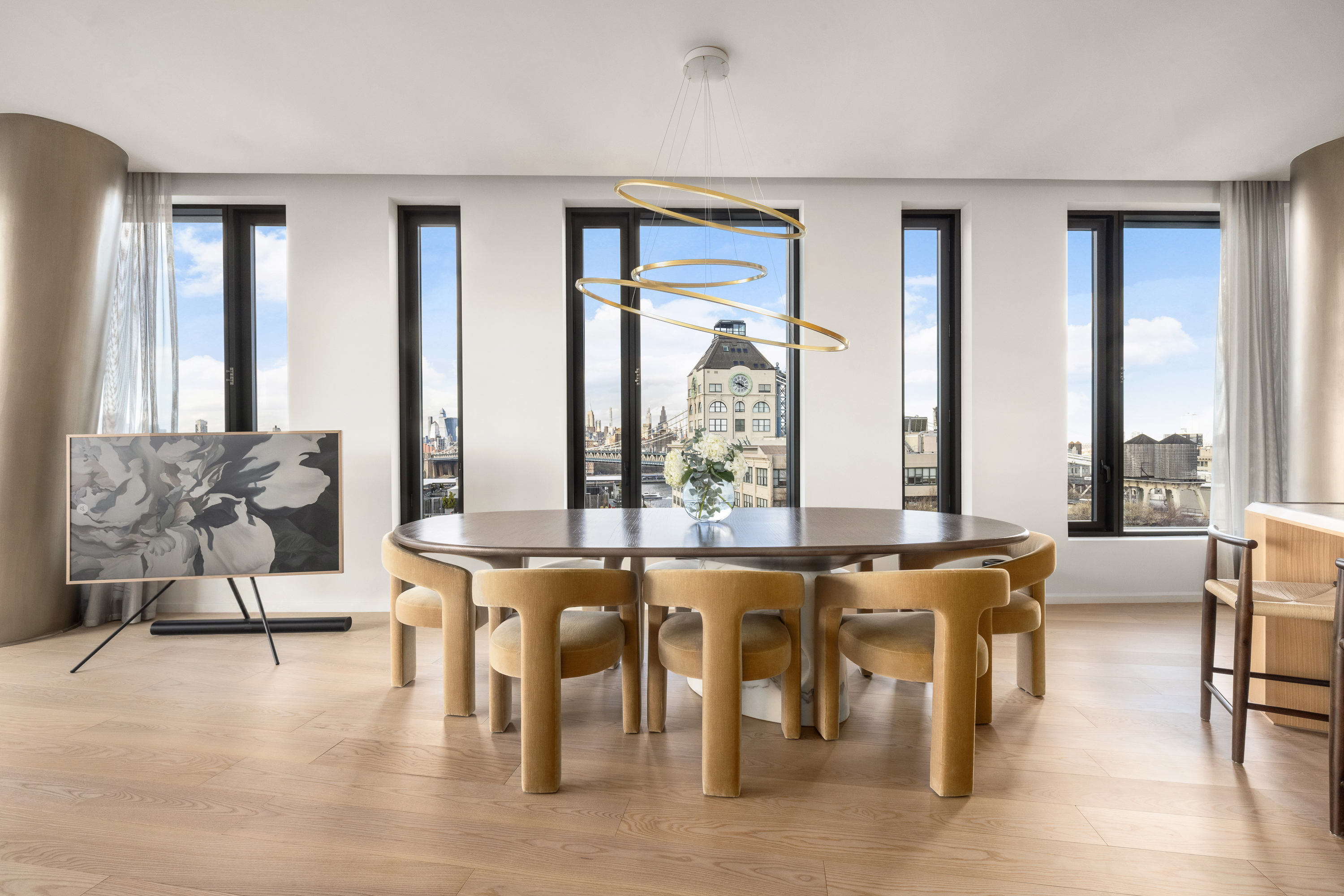 30 Front Street, Unit 19A Brooklyn, NY 11201 - Photo 6 of 25 a living room with furniture and a large window