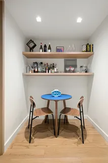 a view of table and chairs